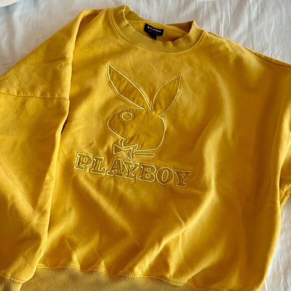 vintage Sweaters - playboy yellow crewneck sweater